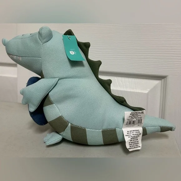 Pillowfort I LOST A TOOTH Kids' Milestone 12" Mint Green Alligator Plush Toy NWT - Picture 2 of 11